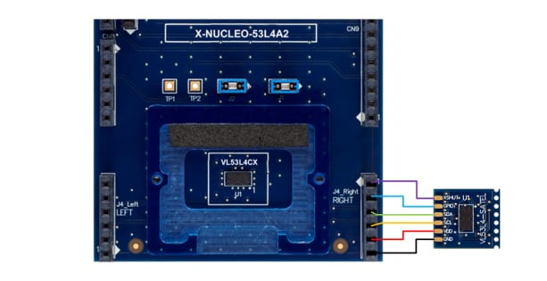 STMicroelectronics SATEL-VL53L4CXブレイクアウトボード